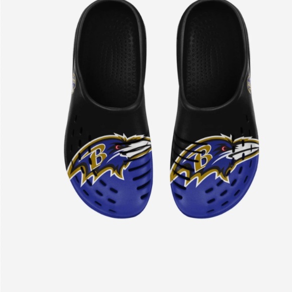 Baltimore Ravens Youth Colorblock Big Logo Clog Size Small 7-8 - Picture 3 of 3